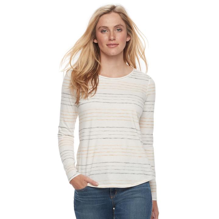 Petite Sonoma Goods For Life&trade; Essential Crewneck Tee, Women's, Size: M Petite, White Oth