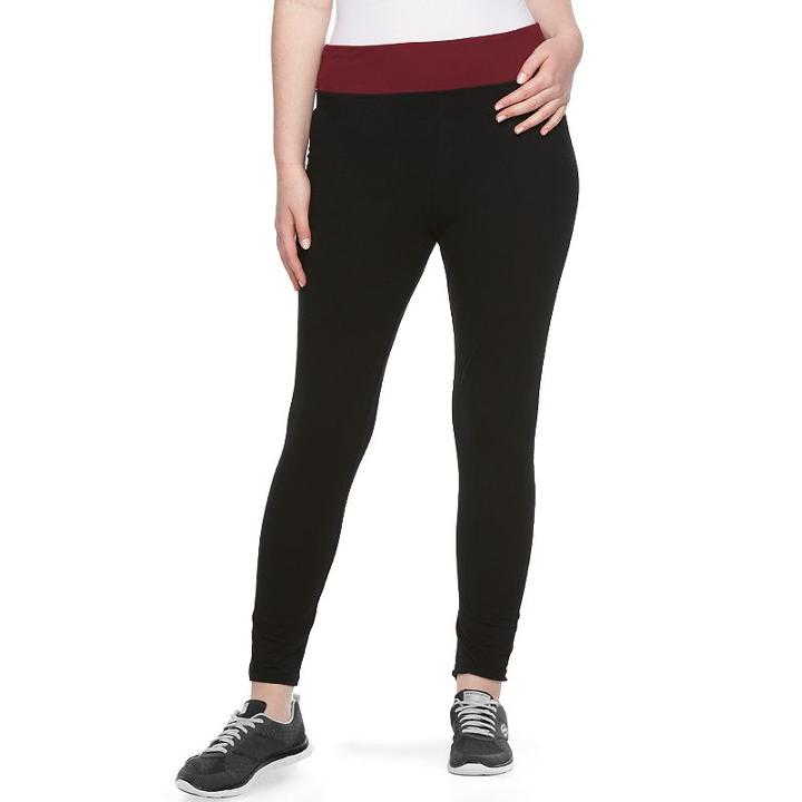 Juniors' Plus Size So&reg; High-waisted Yoga Leggings, Girl's, Size: 2xl, Dark Pink