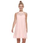 Juniors' Candie's&reg; High Neck Lace Swing Dress, Teens, Size: Medium, Light Pink