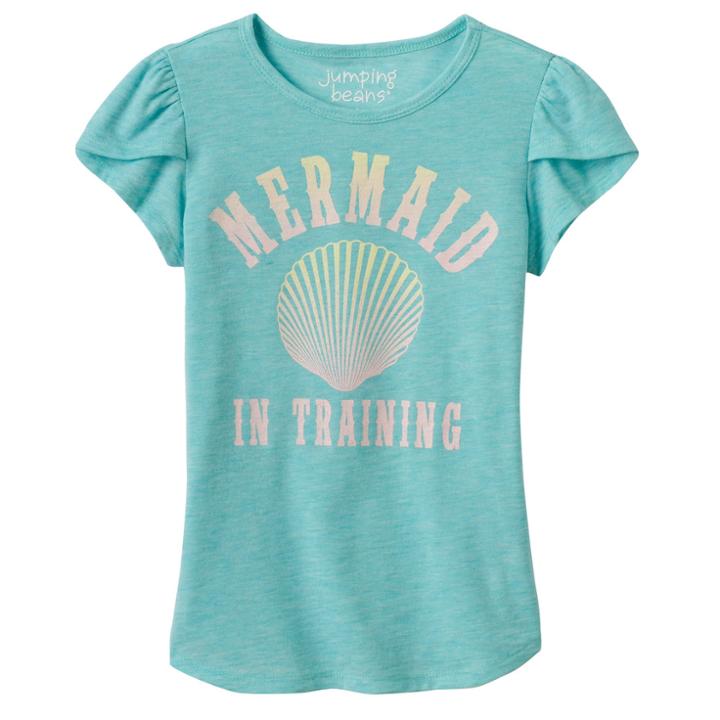 Girls 4-10 Jumping Beans&reg; Slubbed Graphic Tee, Size: 6, Turquoise/blue (turq/aqua)