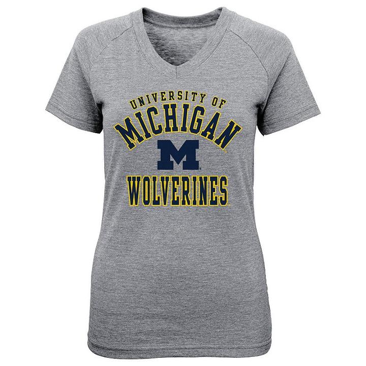 Girls 4-6x Michigan Wolverines University Stack Tee, Size: S(4)