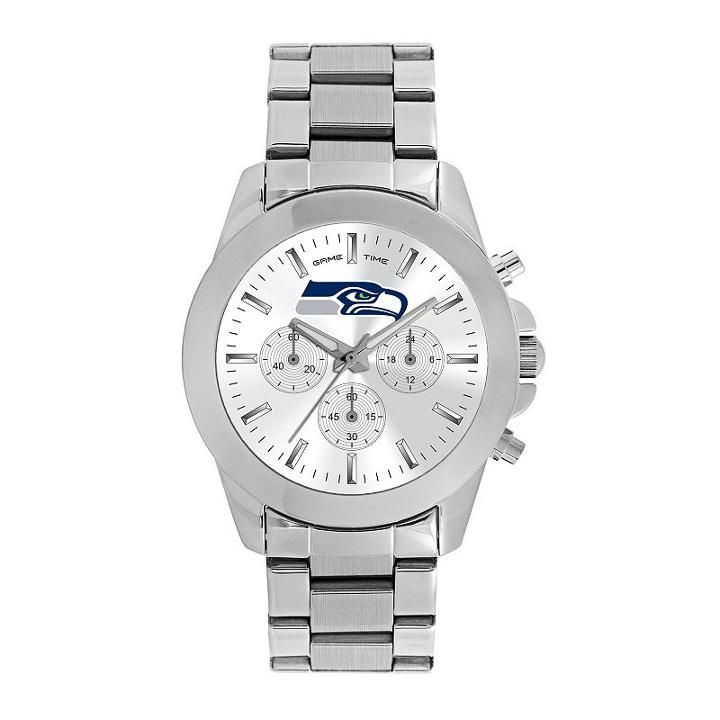 Women's Game Time Seattle Seahawks Knockout Watch, Silver