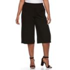 Plus Size Apt. 9&reg; Challis Culottes, Women's, Size: 0x, Black