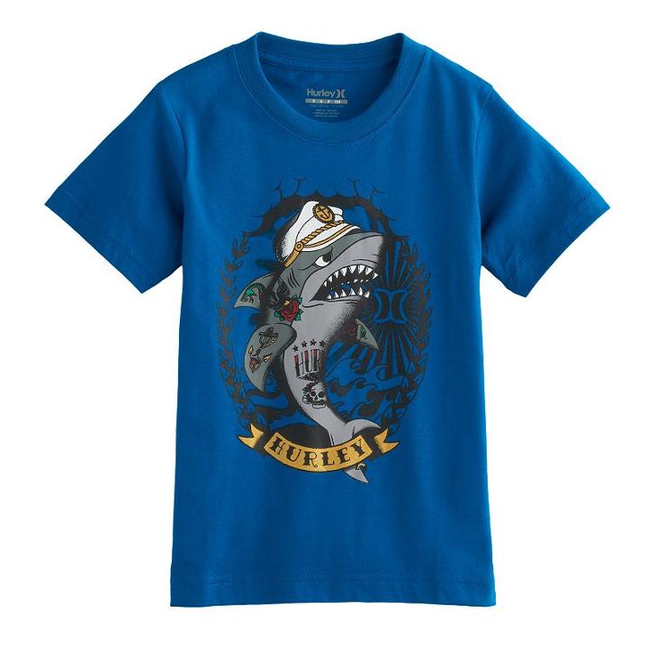Boys 4-7 Hurley Shark Ink Tee, Size: 6, Dark Green