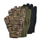 Quietwear 3-pack Grip Gloves - Men, Brown