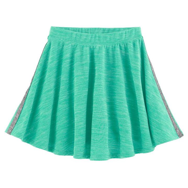 Girls 7-16 & Plus Size So&reg; French Terry Space-dyed Circle Skirt, Size: S/7-8, Turquoise/blue