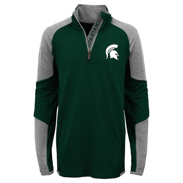 Boys 8-20 Michigan State Spartans Beta Performance Pullover, Size: L 14-16, Green