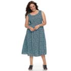 Plus Size Croft & Barrow&reg; Smocked Tank Dress, Women's, Size: 2xl, Light Blue