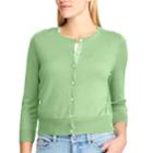 Women's Chaps Button-front Cardigan, Size: Small, Green
