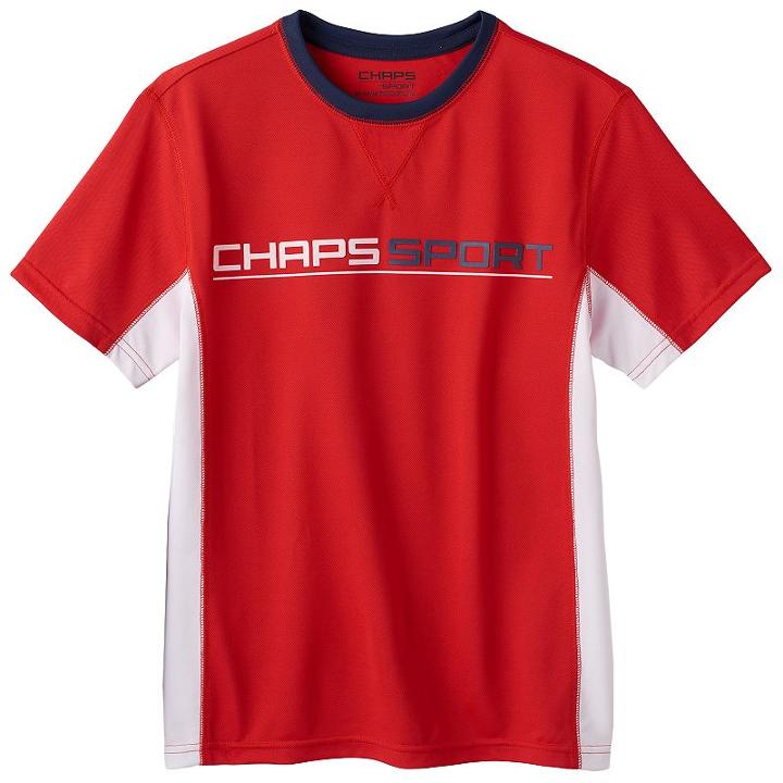 Boys 4-7 Chaps Sport Pieced Knit Tee, Boy's, Size: 4, Red