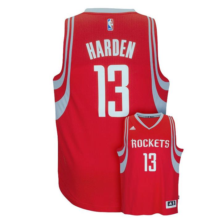 Men's Adidas Houston Rockets James Harden Replica Jersey, Size: Xxl, Red