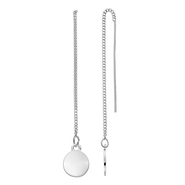 Lc Lauren Conrad Disc Threader Earrings, Women's, Silver