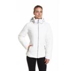 Women's Champion Puffer Hooded Jacket, Size: Xl, White