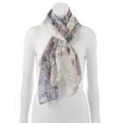 Apt. 9&reg; Cherry Blossoms Oblong Wrap Scarf, Women's, Beige Oth