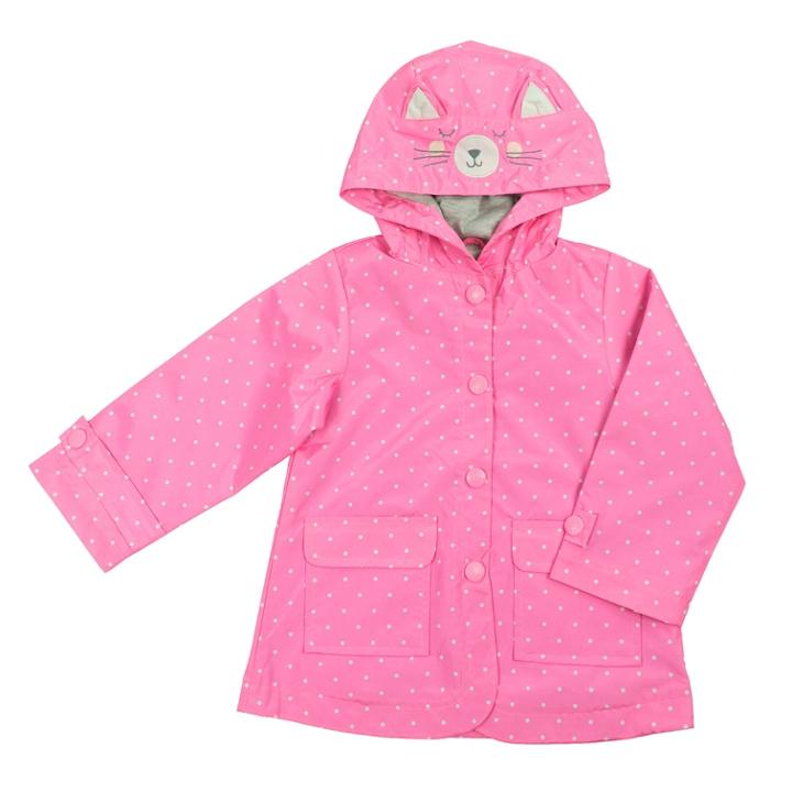 Girls 4-6x Carter's Dotted Rain Jacket, Size: 4, Multicolor