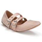 Candie's&reg; Women's Double-buckle Scrunch Flats, Girl's, Size: 9, Lt Beige