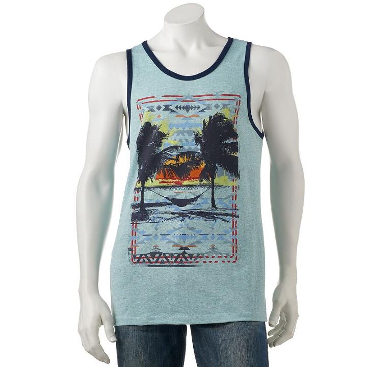 Men's Urban Pipeline&reg; Chopped Tank Top, Size: Small, Light Blue