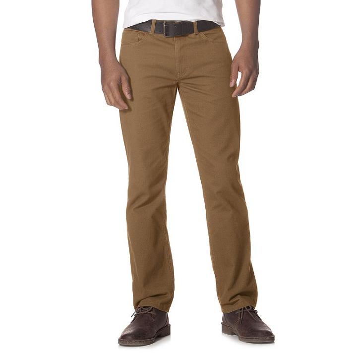 Men's Chaps Classic-fit 5-pocket Stretch Twill Pants, Size: 36x34, Brown