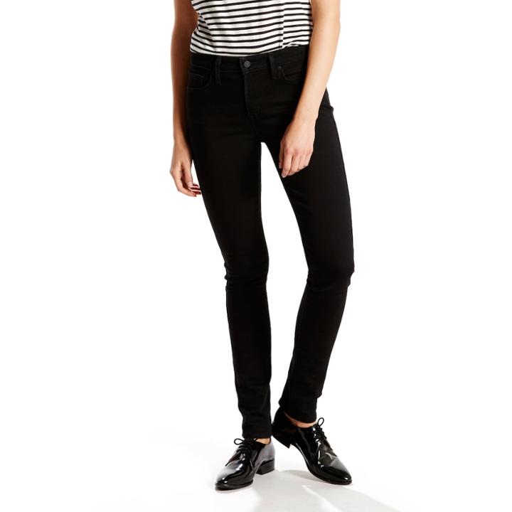 Women's Levi's&reg; Mid Rise Skinny Cut Jeans, Size: 31(us 12)l, Black