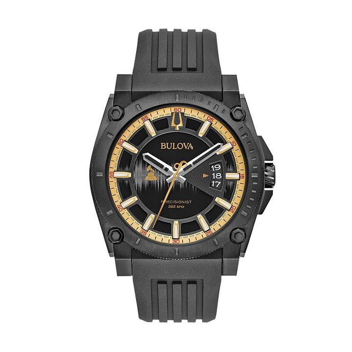 Bulova Men's Grammy&reg; Awards Special Edition Precisionist Silicone Watch - 98b294, Black