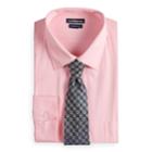 Men's Croft & Barrow&reg; Classic-fit Striped Dress Shirt And Patterned Tie, Size: L-36/37, Dark Pink