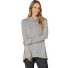 Women's Cuddl Duds Soft Knit Cowlneck Top, Size: Xs, Med Grey