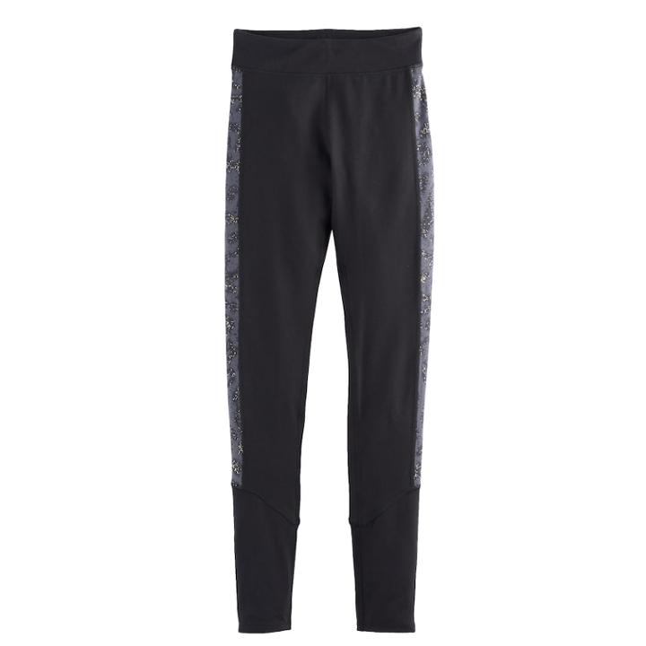 Girls 7-16 & Plus Size So&reg; High-rise Pieced Performance Leggings, Size: 18 1/2, Grey (charcoal)