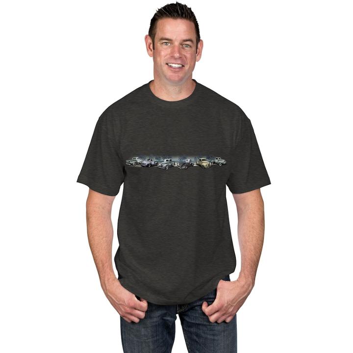 Men's Newport Blue Classic Vehicle Graphic Tee, Size: Xl, Dark Grey
