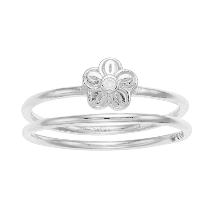 Love This Life Sterling Silver Flower Ring Set, Women's, Size: 7