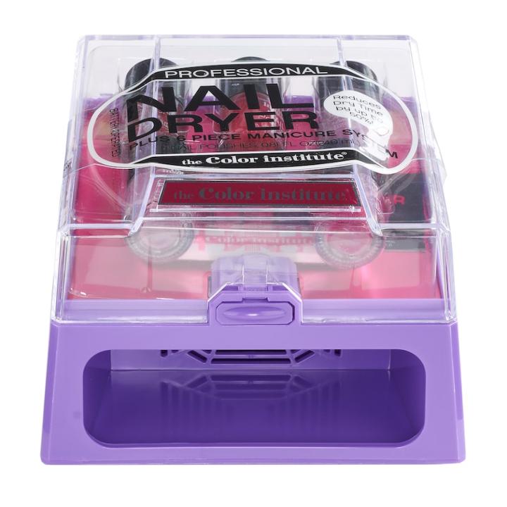 The Color Institute Purple Professional Nail Dryer & Nail Polish Set, Multicolor