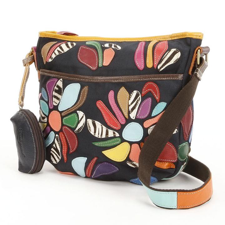 Amerileather Tansy Leather Mini Crossbody Bag, Women's, Multicolor