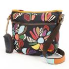Amerileather Tansy Leather Mini Crossbody Bag, Women's, Multicolor