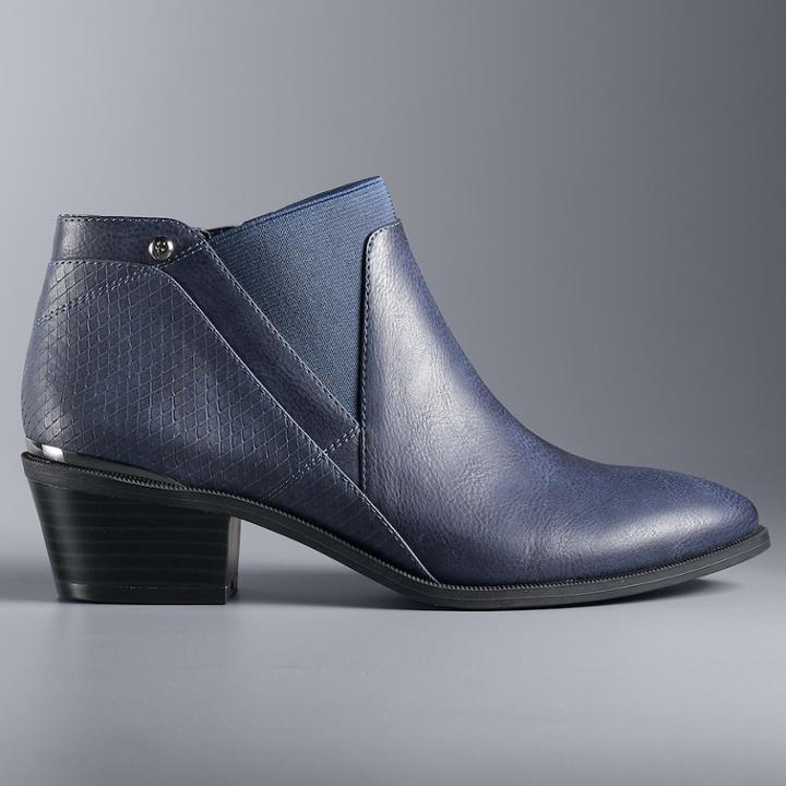 Simply Vera Vera Wang Skylark Women's Ankle Boots, Size: 8, Blue