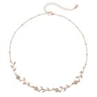 Lc Lauren Conrad Simulated Crystal Flower & Vine Necklace, Women's, Pink