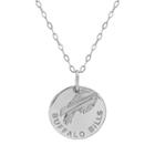 Buffalo Bills Sterling Silver Team Logo Pendant Necklace, Women's, Size: 17