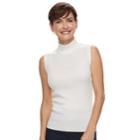 Women's Dana Buchman Mockneck Sleeveless Top, Size: Medium, Lt Yellow