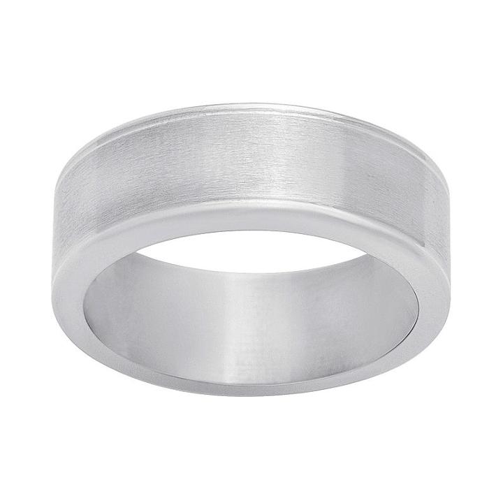 1913 Men's Stainless Steel Ring, Size: 10, White