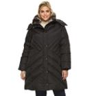 Plus Size Towne By London Fog Hooded Down Puffer Parka, Women's, Size: 1xl, Black