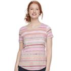 Women's Sonoma Goods For Life&trade; Essential Crewneck Tee, Size: Small, Light Pink