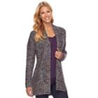Women's Sonoma Goods For Life&trade; Textured Metallic Cardigan, Size: Small, Purple