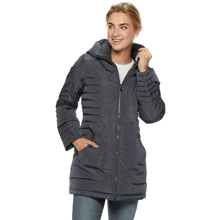 Women's Zeroxposur Jeanine Hooded Heavyweight Jacket, Size: Xxl, Dark Grey