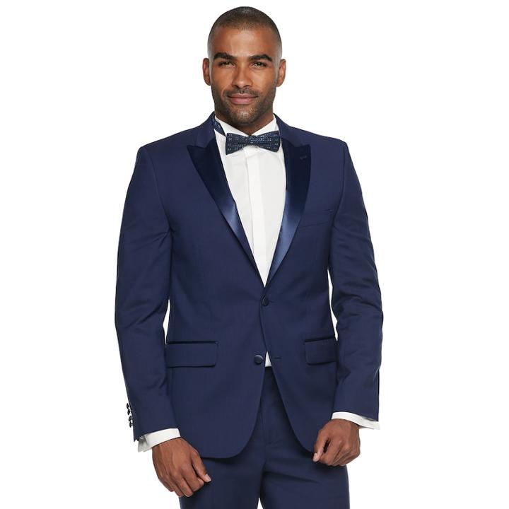 Men's Apt. 9&reg; Extra-slim Fit Tuxedo Jacket, Size: 36 - Regular, Blue