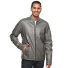 Men's Xray Slim-fit Moto Jacket, Size: Large, Grey