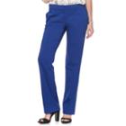 Women's Apt. 9&reg; Torie Straight-leg Dress Pants, Size: 14, Dark Blue