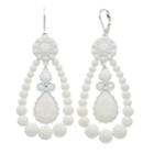 Simply Vera Vera Wang White Bead Teardrop Earrings, Women's