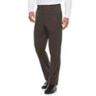 Men's Croft & Barrow&reg; Classic-fit Easy-care Stretch Flat-front Khaki Pants, Size: 40x32, Brown
