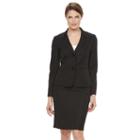 Women's Le Suit Circle Jacquard 2-button Suit Jacket & Pencil Skirt Set, Size: 18, Black