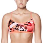 Women's Nike Crossback Graphic Sport Bikini Top, Size: Xl, Light Red