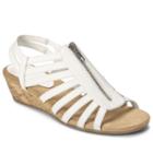 A2 By Aerosoles Yetaway Women's Zip-up Wedge Sandals, Size: Medium (11), White