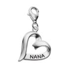 Personal Charm Sterling Silver Nana Heart Charm, Women's